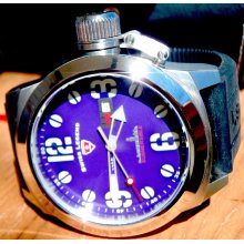 SWISS LEGEND Watch, 10543-011 Men's Submersible Purple Dial Black Silicone