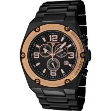 SWISS LEGEND Watches Men's Throttle Chronograph Rose Gold Tone Bezel B