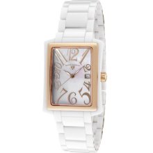 Swiss Legend Women's Bella White Mop Dial Rose Gold Tone Bezel White H