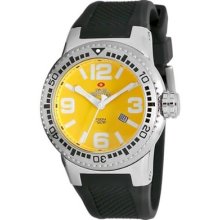 Swiss Precimax Men's Sp12027 Titan Yellow Dial With Black Silicone Band Watch