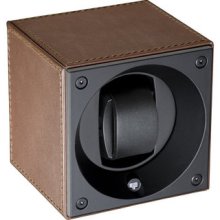 Swisskubik Swiss Leather Single Automatic Watch Winder Brown, From Brookstone