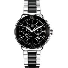 Tag Heuer Men's Stainless Steel Ceramic Formula 1 Black Dial Chronograph CAH1210BA0862