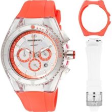 Technomarine Womens Cruise Chrono Original Lipstick Coral Chronograph Watch Set