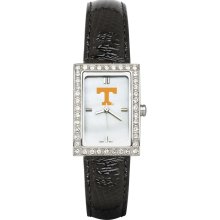 Tennessee volunteers women's allure black leather strap watch