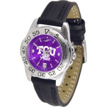 Texas Christian Horned Frogs NCAA AnoChrome Sport Ladies Watch (