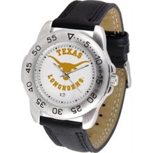 Texas Longhorns UT Mens Leather Sports Watch