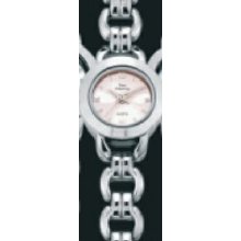 Time America Ladies` Watch W/ Stainless Link Bracelet & Pink Face