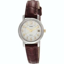 Timex Ladies T2n3369j Gold & Silver Tone Indiglo Night Light Date Wr.watch