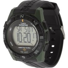 Timex Men's Expedition T49852 Black Resin Quartz Watch with Digital