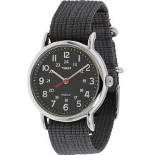 Timex T2n647 Weekender Slip Black Unisex Watch T2n647kw Indglo Light