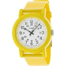 Timex Unisex Camper T2N878 Yellow Nylon Quartz Watch with White D ...