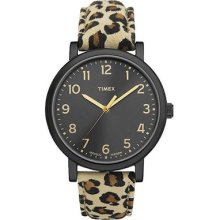 Timex Women's Easy Reader Cheetah Leather Watch - 2n714