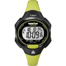 Timex Women's Ironman T5K527 Green Resin Quartz Watch with Silver Dial - Resin - Silver