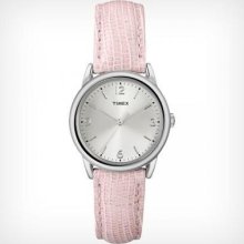 Timex Women's Pink Leather Strap Watch, Sunray Dial, T2p122