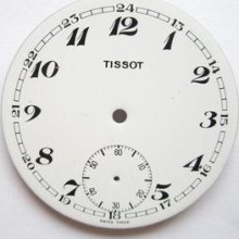 Tissot Enamel Sub Second Gents N.o.s. Pocket Watch Dial