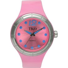 TKO Candy Women's Pink Silicon Rubber Strap Watch