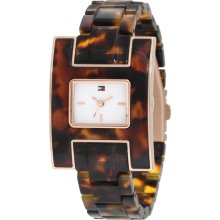 Tommy Hilfiger 1781166 Fashion Tortoise H Logo Case Women's Watch