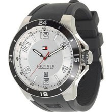 Tommy Hilfiger Classic Black Silicon Strap Men Date Watch 1790863