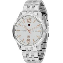 Tommy Hilfiger Men's 1710313 Andre Stainless Steel Silver Date Dial Quartz Watch