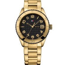 Tommy Hilfiger Round Bracelet Watch Gold/ Black