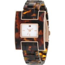 Tommy Hilfiger Watch, Womens Tortoise Resin Bracelet 39mm 1781166