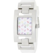 Tommy Hilfiger Women'S 1781066 Fashion Th Logo White Silicon Watch