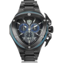 Tonino Lamborghini Designer Men's Watches, Black and Blue Spyder Stainless Steel Men's Watch