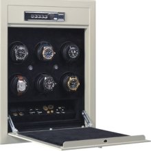 Top Quality Orbita Wallsafe 6 Watch Winder Box With Lithium Batteries