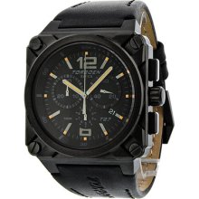 Torgoen T27 Series Chronograph Black Dial Italian Leather Mens Watch T27107