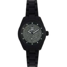 Toy Watch Unisex Velvety Analog Plasteramic Watch - Black Bracelet - Silver Dial - VV16BK