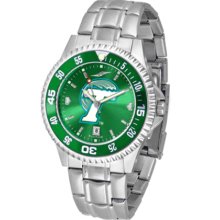 Tulane Green Wave Competitor AnoChrome Men's Watch with Steel Band and Colored Bezel