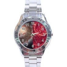 Two Faced Whirlpool Nebula Galaxy Universe Stainless Steel Analogue Watch