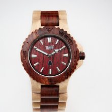 Two-Tone Natural Wooden Watch