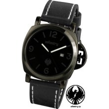 U.s Military Army Mens Quartz Date Analog Wrist Watch Black Leather Band 20-24cm