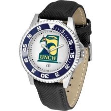 UNCW NC Wilmington Men's Leather Sports Watch