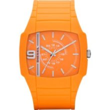 Unisex Orange Diesel Trojan Silicone Band Watch DZ1582 ...