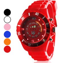 Unisex Sport Style Silicone LED Digital Wrist Watch (Assorted Colors)