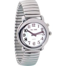 Unisex Tel-time Talking Watch- Chrome Expansion