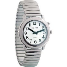 Unisex Tel Time Talking Watch Chrome Expansion