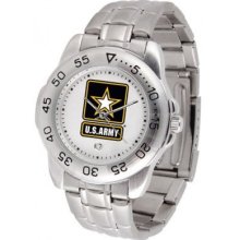 United States Army Mens Ladies Brushed Nickel Finished Sport Watch