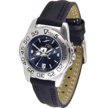 University of Akron Zips Ladies Leather Band Sports Watch