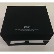 Used Iwc Portugese Black Face Chronograph Wristwatch All Box Papers Service Done