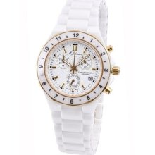 Used Mens Quartz Chronograph Ceramic White Wrist Watch G-ss2579g-whiteg