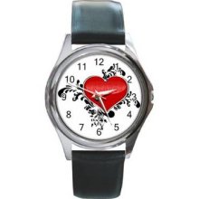 Valentine Love Unisex Silver-Tone Round Metal Watch 03