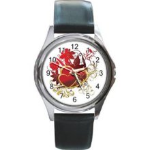 Valentine Love Unisex Silver-Tone Round Metal Watch 28