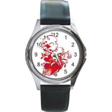 Valentine Love Unisex Silver-Tone Round Metal Watch 05