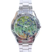 Van Gogh Irises Stainless Steel Analogue Watch