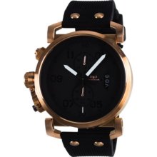 Vestal USS Observer Chrono Watch Black/Rosegold/Black, One Size