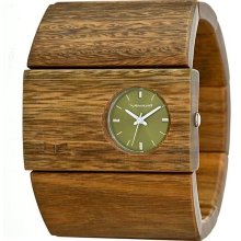 Vestal Womens Rosewood Sandalwood Acetate Resin Watch - Sandalwood Bracelet - Green Dial - RSW006