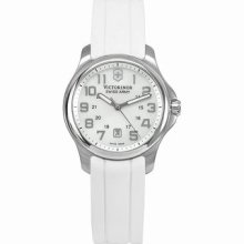 Victorinox Swiss Army Men's 249026 Officer's 1884 White Rubber Silver Watch